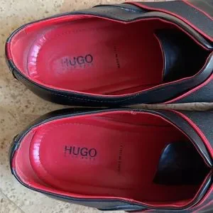 HUGO | Shoes | Hugo By Hugo Boss Mens 9 Black Red Dress 